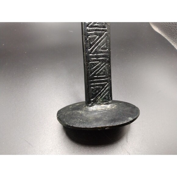 Vintage Antique Bronze Bowl of Hygiea Figure Greece Patina Emabenithe Statue 13" - Picture 2 of 9